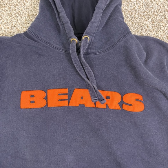 NFL Chicago Bears Navy Blue Logo Pullover Hoodie Mens XL - Picture 3 of 12